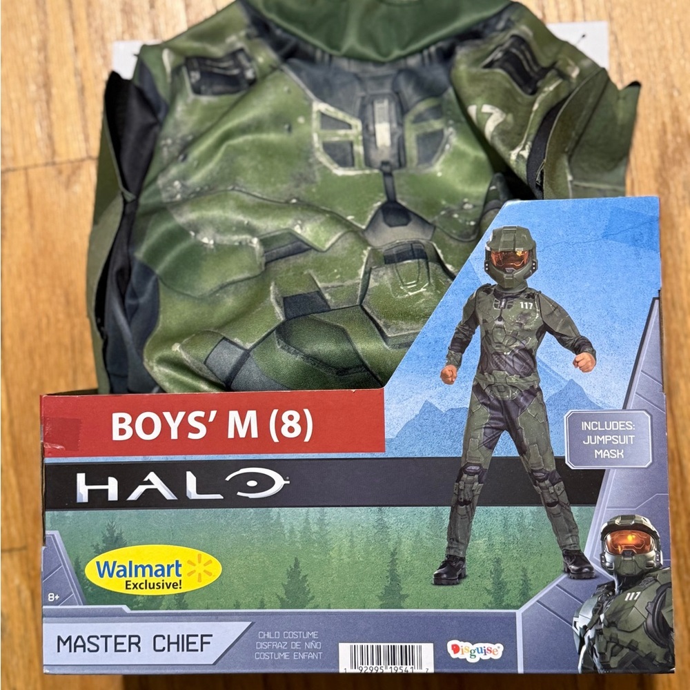Halo Master Chief Kids' Costume in Green - Size M (8) - NWT